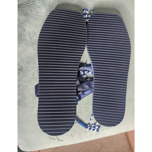 Farm Rio Size 9 Beaded Blue Sandals - Picture 3 of 4